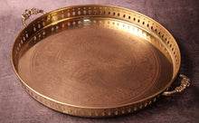 Load image into Gallery viewer, Hand Carved Brass Tray- KANAKA
