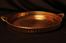 Load image into Gallery viewer, Hand Carved Brass Tray- KANAKA
